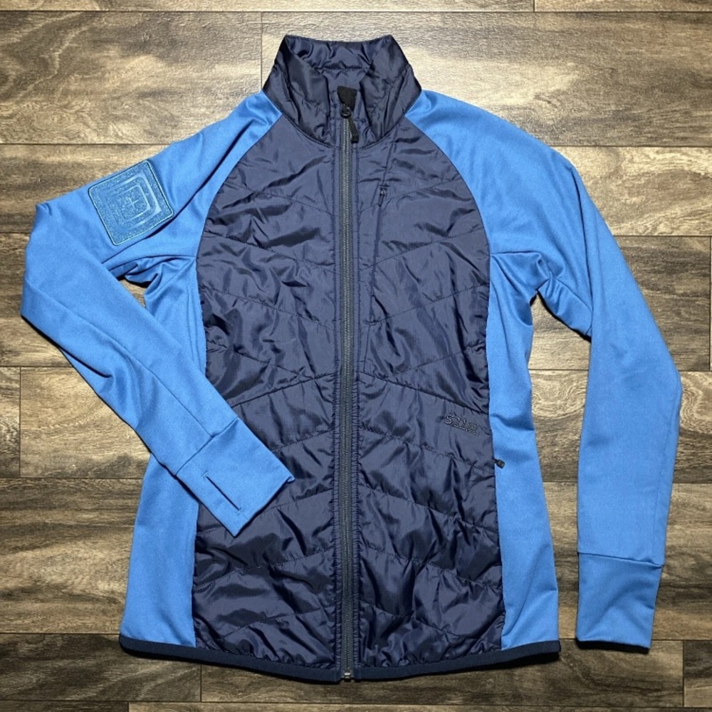 5.11 Tactical Peninsula Hybrid Jacket Womens Medium Blue Zip Primaloft Insulated